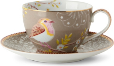 PIP STUDIO Khaki tea cup and saucer