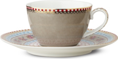 PIP STUDIO Khaki espresso cup & saucer