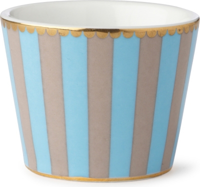 LOVE BIRDS Love birds egg cup blue&frasl;khaki stripe