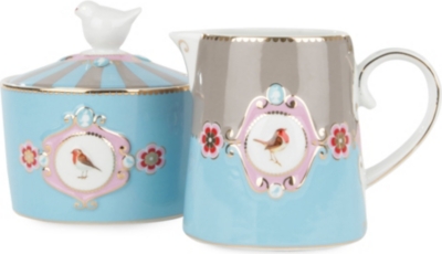 PIP STUDIO Love Bird milk jug and sugar bowl set