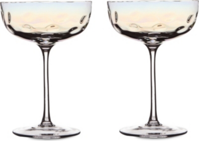 LSA Amelie pair of champagne saucers