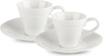 PORTMEIRION Sophie Conran espresso cup and saucer pair