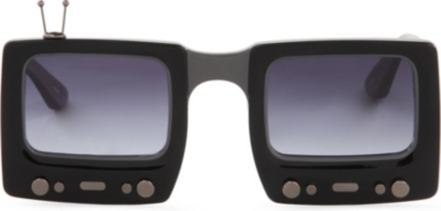 LINDA FARROW Jeremy Scott TVspecs square-frame sunglasses