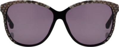 LINDA FARROW Luxe python oversized sunglasses