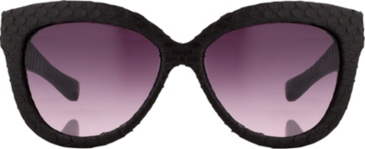LINDA FARROW Luxe snakeskin cat-eye sunglasses