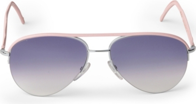 CUTLER AND GROSS Leather aviator-style sunglasses