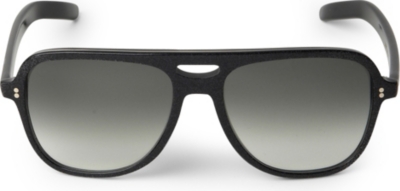 CUTLER AND GROSS Glitter-effect unisex aviator-style sunglasses