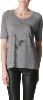 POLLY MORGAN Owl cotton t-shirt
