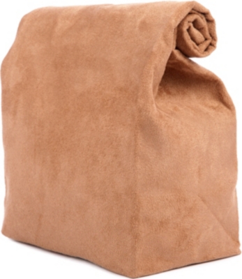 STRIIIIPES Suede lunch bag (Brown