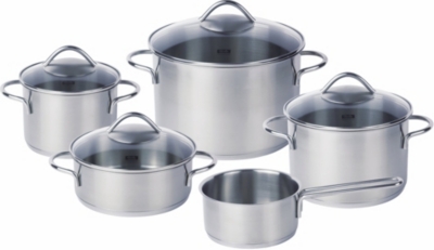 FISSLER Five-piece stainless steel cookware set
