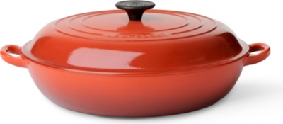 LE CREUSET Cast iron casserole dish shallow 30cm (Cerise