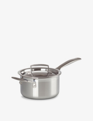LE CREUSET 3-ply Stainless Steel saucepan with lid 16cm