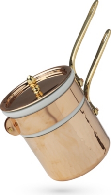 MAUVIEL M'tradition copper, porcelain and bronze bain-marie 12cm