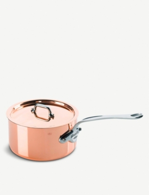 MAUVIEL M'150 copper and stainless steel saucepan with lid 16cm