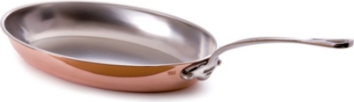MAUVIEL M'héritage copper and stainless steel round frying pan 30cm