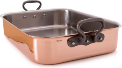 MAUVIEL M'héritage copper and stainless steel roaster 35cm