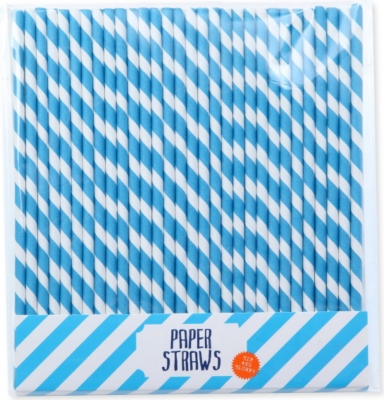 TALKING TABLES Blue party straws set of 30