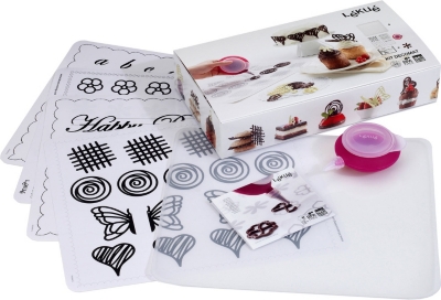 LEKUE Decomat chocolate decoration stencil kit