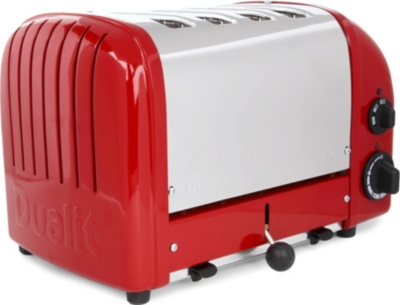 DUALIT Vario four-slice toaster in red