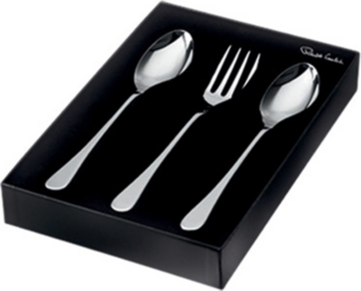 ROBERT WELCH Iona mirrored stainless steel three-piece serving set