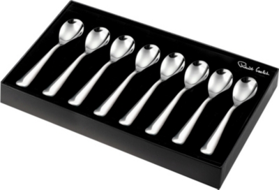 ROBERT WELCH Malvern mirrored stainless steel eight-piece coffee spoon set