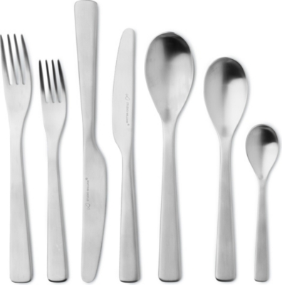 STUDIO WILLIAM Baobab satin stainless steel 56-piece cutlery set