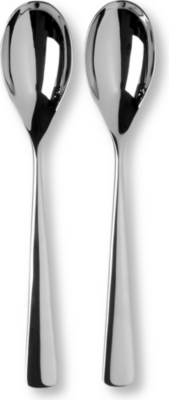 STUDIO WILLIAM Karri mirrored stainless steel two-piece serving spoon set