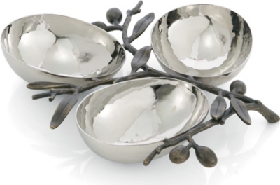 MICHAEL ARAM Olive Branch triple compartment dish