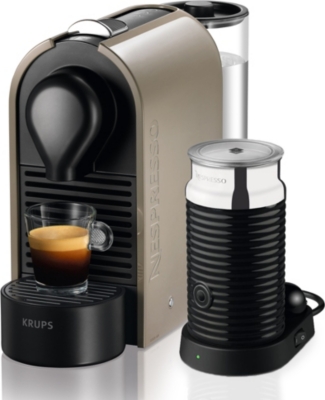 NESPRESSO U Krups Nespresso coffee machine + Aeroccino3 milk frother