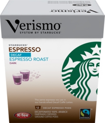 STARBUCKS Verismo™ Decaf Espresso Roast Fairtrade espresso pods