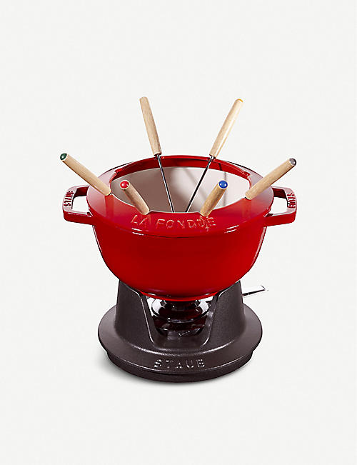 STAUB: Enameled cast-iron fondue forks set of six