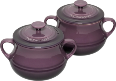 LE CREUSET Stoneware soup bowls cassis