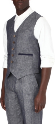 OLIVER SPENCER Contrast-trim waistcoat