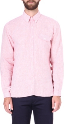 OLIVER SPENCER Button-down linen shirt