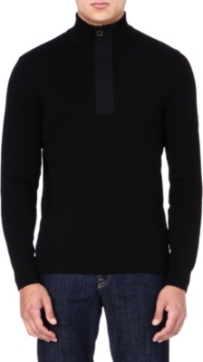 BARBOUR Throttle zipped-neck jumper