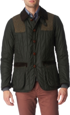BARBOUR Waxed-cotton jacket (Olive