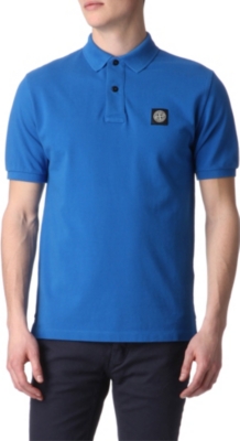 STONE ISLAND Cotton-piqu&eacute; polo shirt