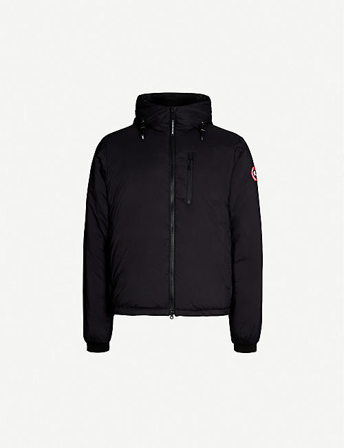 CANADA GOOSE: Lodge logo-patch shell-down hooded puffer jacket
