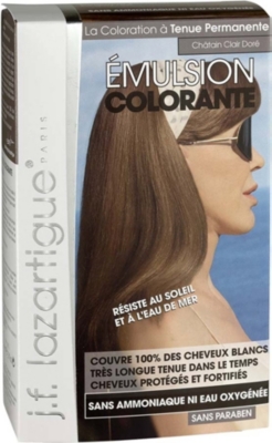 J F LAZARTIGUE Colour Emulsion for Grey Hair in Light Golden Chestnut 60ml