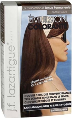 J F LAZARTIGUE Colour Emulsion for Grey Hair in Chestnut Copper 60ml
