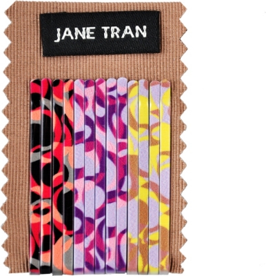 JANE TRAN Swirl print bobby pin set