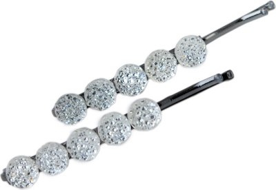 JANE TRAN White crystal balls bobby pin set