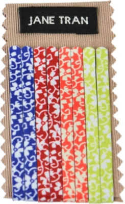 JANE TRAN Hawaiian print bobby pin set