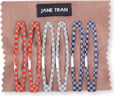 JANE TRAN Checker Board clip set