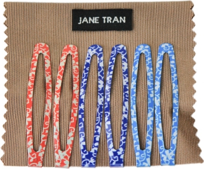 JANE TRAN Bright flower vine clip set
