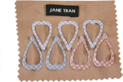 JANE TRAN Small pattern heart clip set