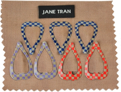 JANE TRAN Small bright pattern heart clip set
