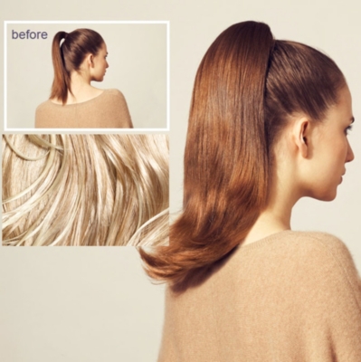 HERSHESONS Long slightly layered smooth ponytail