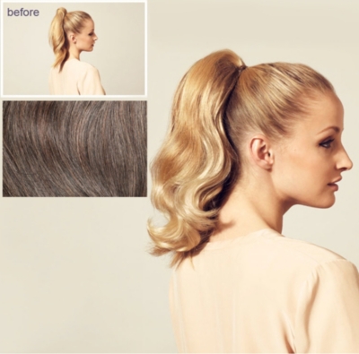 HERSHESONS Short wavy ponytail
