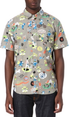 STUSSY Story Time slim-fit shirt